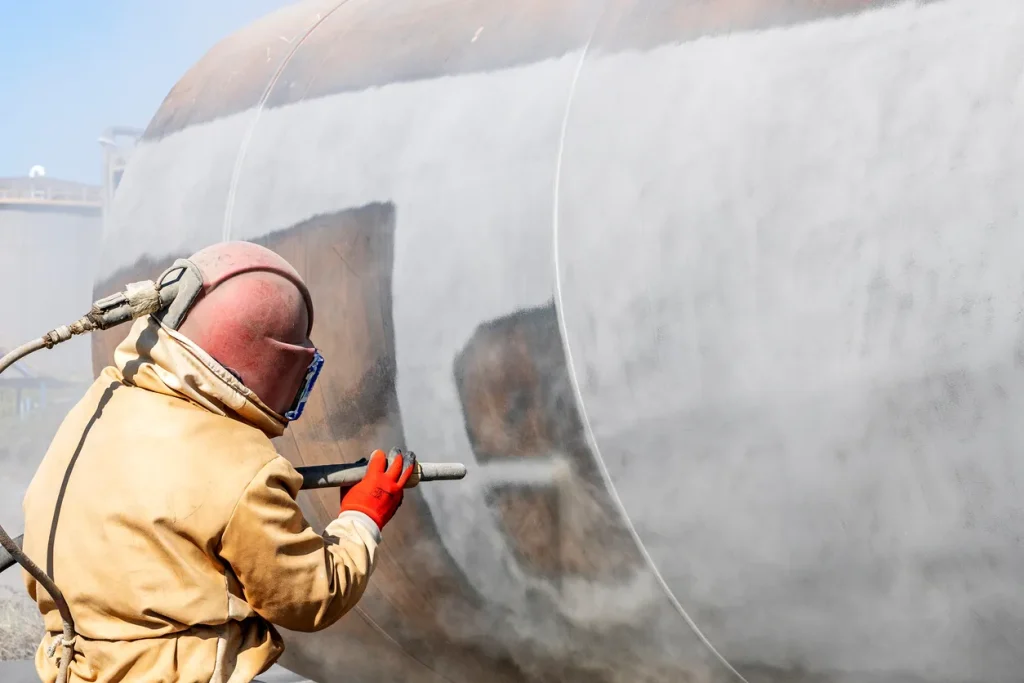 Volledig stofvrij verf en roest verwijderen? Ontdek de systemen voor waterzandstralen met hogedruk van LMT. Ideaal voor scheepsrompen en de auto-industrie.